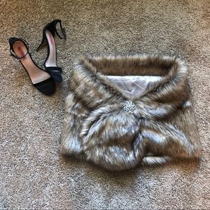 Faux Fur Wrap and Shaw